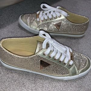 GUESS Gold glitter shoes